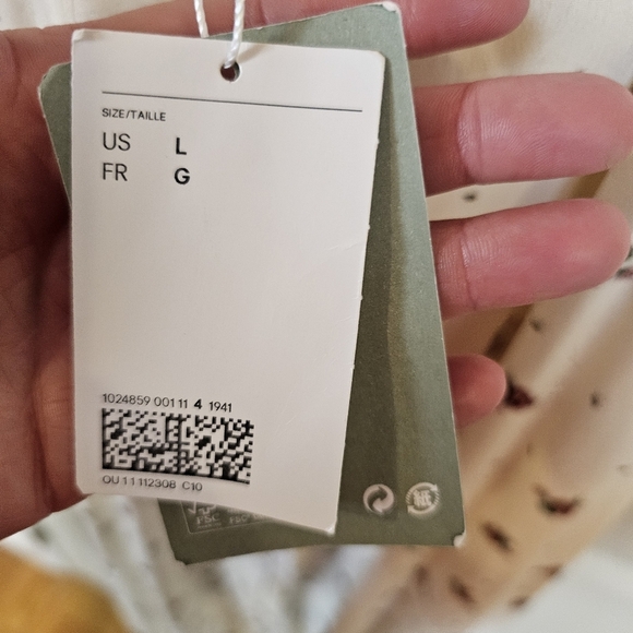 H&M Milk Maiden Disty Floral Puff Sleeve Babydoll Button Down Maxi Dress - Picture 5 of 9